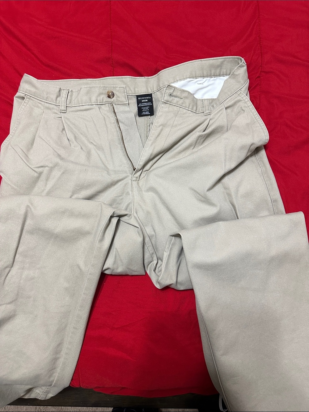 George Men's Khaki Chinos - Light Beige